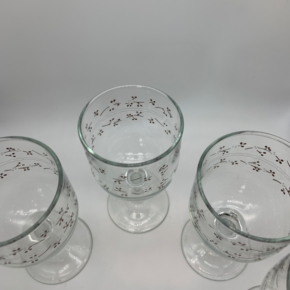 Vintage Anchor Hocking Hawthorne Country Goblets Set of 6 Glasses - Picture 6 of 10